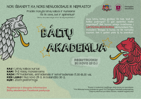 Latvių kalbos kursas 9-12 klasių moksleiviams!